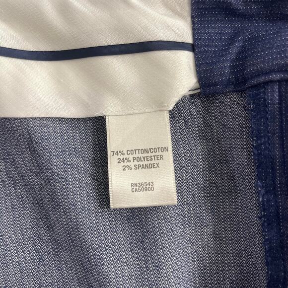 Van Heusen pants chinos slacks trousers women's 18 plus size slate blue pin strp - Picture 8 of 16